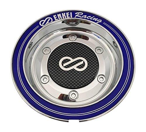 Enkei Wheels CC-074 Chrome and Blue Center Cap - The Center Cap Store Enkei Wheels CC-074 Chrome and Blue Center Cap - The Center Cap Store