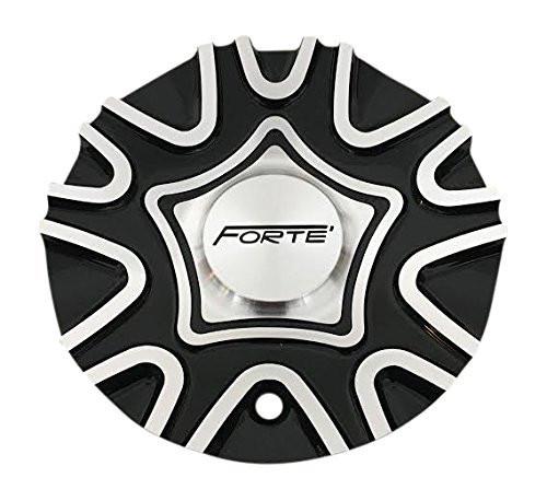 Forte Wheels C-376-1 S1050-F68 AL Black and Machined Center Cap - The Center Cap Store Forte Wheels C-376-1 S1050-F68 AL Black and Machined Center Cap - The Center Cap Store