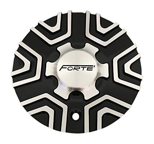 Forte Wheels C-377-1 S1050-F69 AL Black and Machined Center Cap - The Center Cap Store Forte Wheels C-377-1 S1050-F69 AL Black and Machined Center Cap - The Center Cap Store