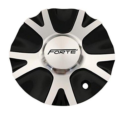 Forte Wheels C-380-1 S1050-F67 Black and Machined Wheel Center Cap - The Center Cap Store Forte Wheels C-380-1 S1050-F67 Black and Machined Wheel Center Cap - The Center Cap Store