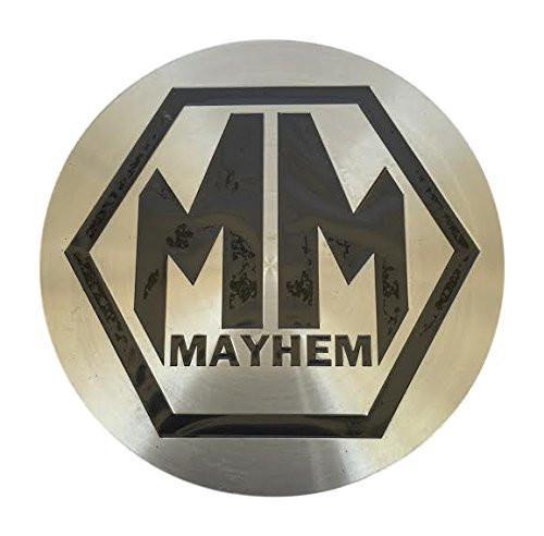 Mayhem Wheels 87MM Brushed Metal Replacement Decal Logo Sticker - The Center Cap Store Mayhem Wheels 87MM Brushed Metal Replacement Decal Logo Sticker - The Center Cap Store