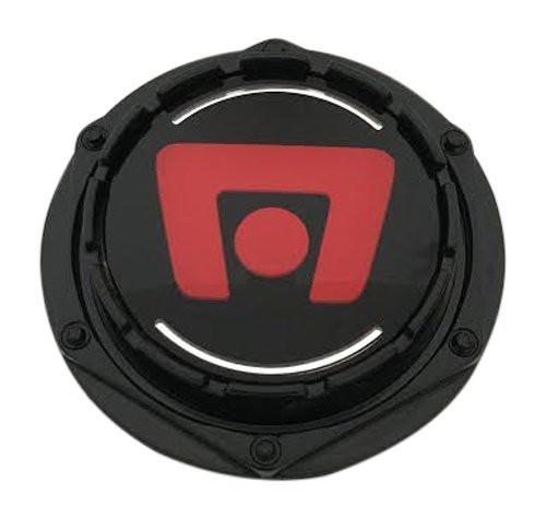 Motegi Racing Wheels CAP M-603 Black Cap with Red Lettering - The Center Cap Store Motegi Racing Wheels CAP M-603 Black Cap with Red Lettering - The Center Cap Store