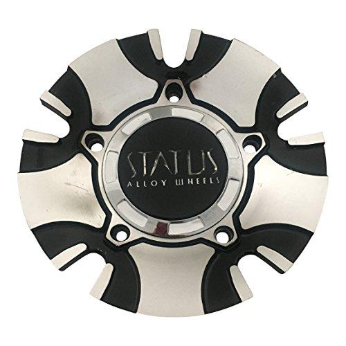 Status Wheels C1039-4B/M USED Black and Machined Center Cap - The Center Cap Store Status Wheels C1039-4B/M USED Black and Machined Center Cap - The Center Cap Store
