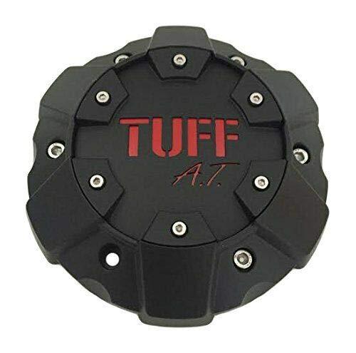 TUFF at C611901 C706901 Matte Black with Red Lettering Wheel Center Cap - The Center Cap Store TUFF at C611901 C706901 Matte Black with Red Lettering Wheel Center Cap - The Center Cap Store