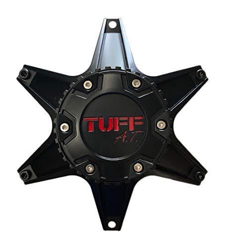 TUFF at Wheels C-623801-1 Matte Black with Red Lettering - The Center Cap Store TUFF at Wheels C-623801-1 Matte Black with Red Lettering - The Center Cap Store