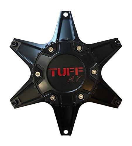 TUFF at Wheels C-623801-1 Matte Black with Red Lettering Center Cap - The Center Cap Store TUFF at Wheels C-623801-1 Matte Black with Red Lettering Center Cap - The Center Cap Store