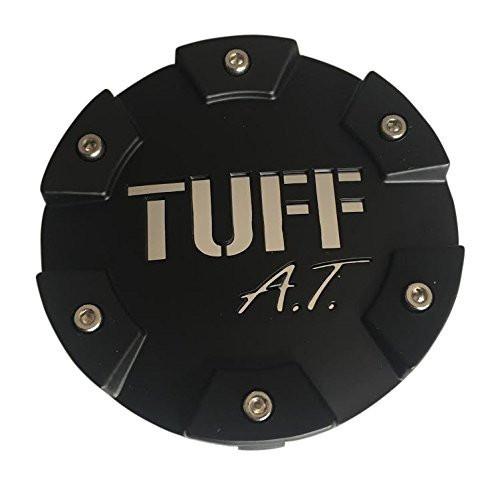 TUFF A.T. Wheels C611901 Matte Black Cap With Chrome Lettering Center Only - The Center Cap Store TUFF A.T. Wheels C611901 Matte Black Cap With Chrome Lettering Center Only - The Center Cap Store