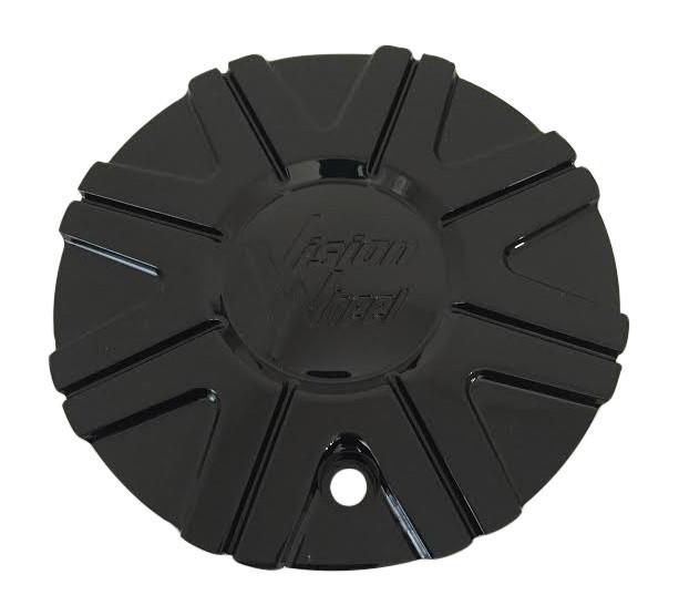 Vision Wheels 378 Kyptonite C378-2-CAP LG0810-02 All Black Center Cap - The Center Cap Store Vision Wheels 378 Kyptonite C378-2-CAP LG0810-02 All Black Center Cap - The Center Cap Store