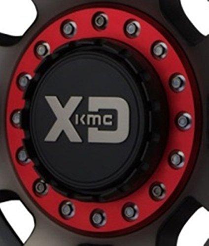 XD SERIES KMC XD137 FMJ Replacement Center Cap M1050RED (2 Piece - Satin Black Inner Cap Piece with Red Base) - The Center Cap Store XD SERIES KMC XD137 FMJ Replacement Center Cap M1050RED (2 Piece - Satin Black Inner Cap Piece with Red Base) - The Center Cap Store