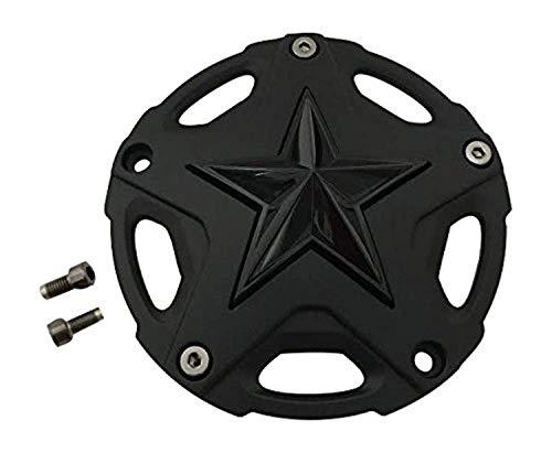 KMC XD Series Rockstar 3 827CAPMB-GB-1 T116L188 S1604-11 Matte Black Center Cap Gloss Black Star reference image