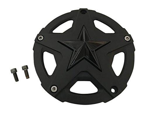 KMC XD Series Rockstar 3 827CAPMB-GB T116L222A S1604-10 Matte Black Center Cap Gloss Black Star reference image