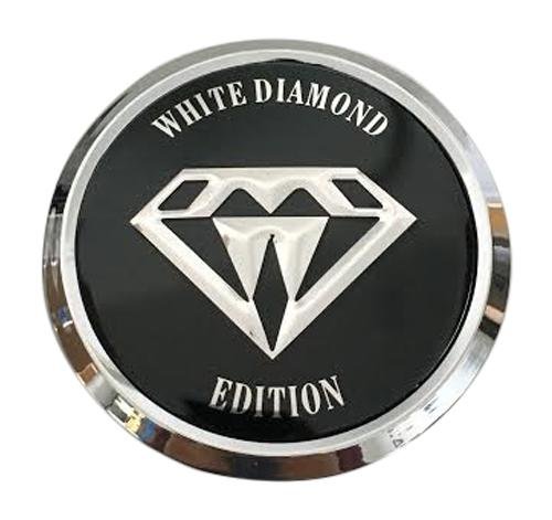 White Diamond Edition 462K67 Chrome and Black Wheel Center Cap reference image