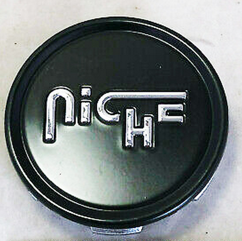 Niche 1PC NICHE 2.70" FLAT Center Cap-FLT Black SILVER LOGO - 1003-22FBS product image