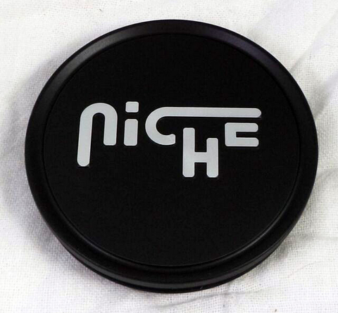 Niche 1PC FLAT NICHE 3"O-RING Center Cap-FLT-Black/Chrome LOGO - 1015-09-05FBS product image