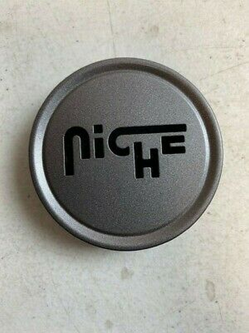 Niche 1PC FLAT NICHE 3"O-RING Center Cap-GL-Black/SLVR LOGO - 1015-09-05GBS product image