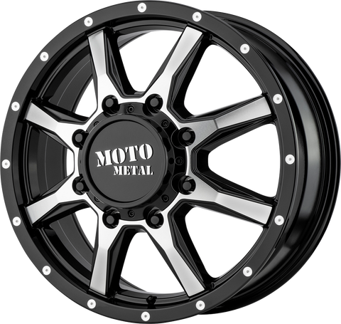 Moto Metal Moto DUALLY FRONT Center Cap (Satin Black/Chrome)- 8X200/210 - 1079L199FMOSB-H47 product image