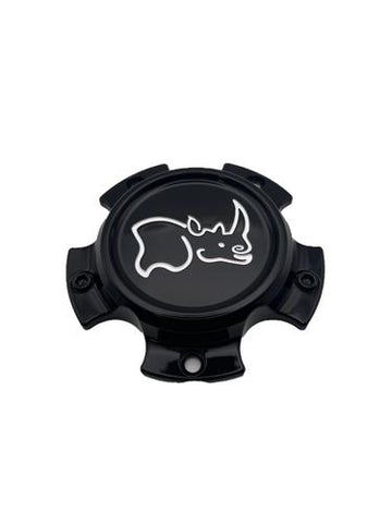 Black Rhino Hard Alloys Center Cap BR ANIM 5/127 GL Black WHT LOGO - CCBR65127GB product image