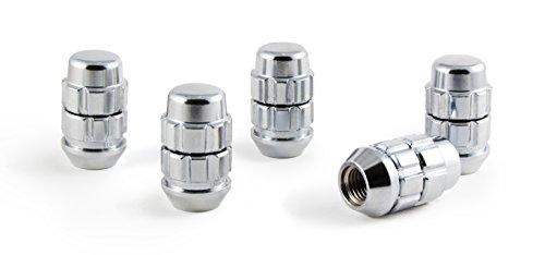 Gorilla Automotive 71681XB5 1/2" Thread Size Chrome Finish Acorn X2 Wheel Lock, (Pack of 5) - The Center Cap Store