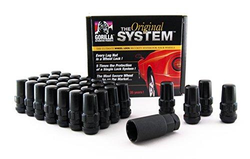Gorilla Automotive 76645NBC Black 14mm x 1.50 Thread Size Chrome Finish Duplex Acorn Wheel Lock with 8-Lug Nut, (Pack of 32) - The Center Cap Store